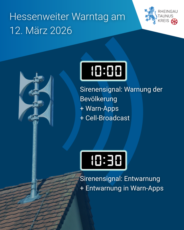 Hessenweiter Warntag am 12.03.2026 um 10-10:30Uhr